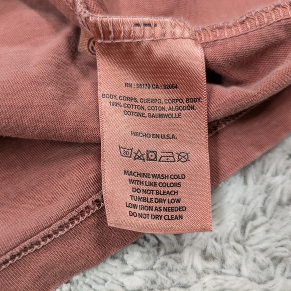 T.La Dress Women's S Pink Mauve Dresla Pocket Tee V-Neck Shirt Cotton Knee  - Picture 6 of 7